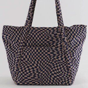 Baggu Large Cloud Bag - Indigo Trippy Checker